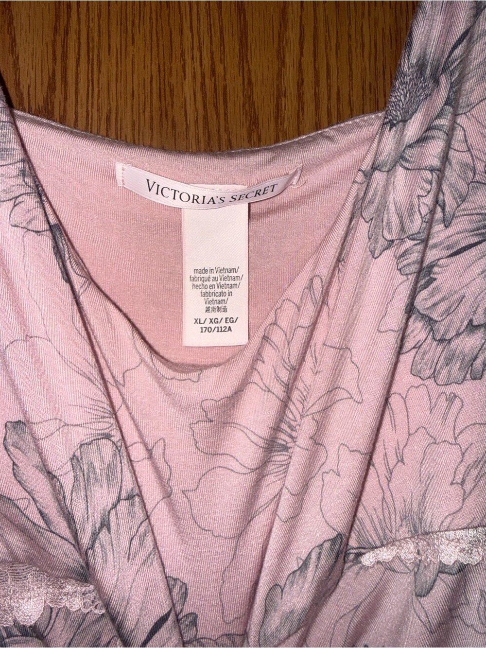 Victoria's Secret Pink Floral Lace-Trim Slip - Picture 5 of 8